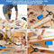 34 Pcs Pocket Hole Jig, Woodwork Guides Joint Angle Tool 15 Degree Holes Puncher Locator Dowel Jig Kit, Hole Positioning Fixture with Screws Sprin...