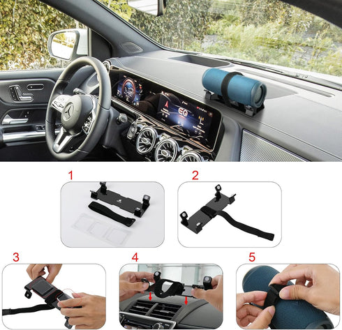 TXEsign Car Speaker Mount Compatible with JBL Flip 6/Flip 5/Flip 4/Bushnell Wingman Golf Speaker, Acrylic Adhesive Speaker Bracket Holder with Ant...