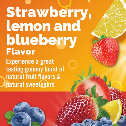 Emergen-C 750mg Vitamin C Gummies for Adults, Immune Support Gummies, Gluten Free, Strawberry, Lemon and Blueberry Flavors - 45 Count...