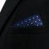 S&W SHLAX&WING Pocket Squares for Men Navy with Orange Dots for Men Suit 12×12...