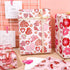 JarThenaAMCS 12 Sheets Valentine's Day Wrapping Paper Groovy Hippie Gift Wrap Paper Bulk Folded Flat Red Pink DIY Craft Art Paper for Birthday Wed...