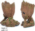 Baby Groot Pen Pot Tree Man Pens Holder or Flower Pot with Drainage Hole Perfect for a Tiny Succulents Plants 6" (Grayish Brown)...