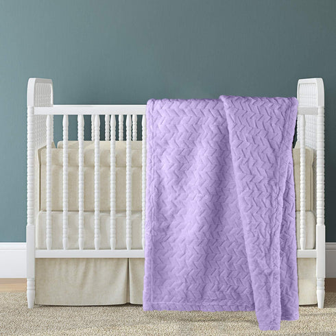 Baby Blanket Flannel, Cozy Throw Blankets for Newborn Infant and Toddler, Super Soft and Warm Receiving Baby Blanket for Crib Stroller (Purple 25 ...