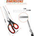 Pinking Shears - Fabric Craft Scissors with Decorative Edge, Zig Zag Blade, Professional Sewing Shear for Fabric/Leather/Paper (Red)...