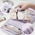 6-in-1 Roll-up Makeup Bag with 3 Detachable PVC Zip Pouches, Clear TSA Approved Travel Toiletry Bag Organizer for Cosmetics, First Aid, Medicine, ...