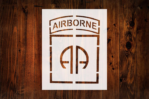US 82nd Airborne Division Stencil, Reusable & Sturdy, 8.5" x 11", Custom Military Theme Art & Craft Template...