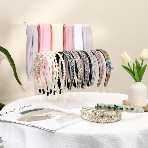 Headband Holder Scrunchie Holder,Headband Organizer Headband Stand,Hair Accessories Organizer Storage Rack for Women and Girls...