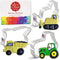 Construction Cookie Cutters 3-Pc. Set Made in USA by Ann Clark, Bulldozer, Dump Truck, Tractor...