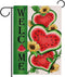 Welcome Summer Watermelon Garden Flag Double Sided, Sunflower Decorative Yard Outdoor Home Small Decor, Seasonal Burlap Outside House Decoration 1...