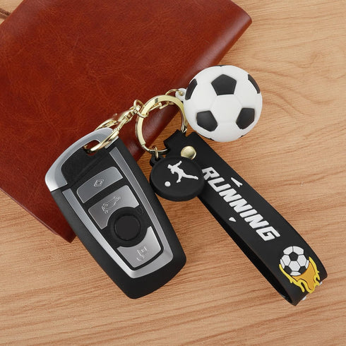 Soccer Keychain Gift, Novelty Key Chain for Boys Sports Fan Silicone Football Keyrings for Party Favors Reward Gift...
