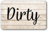Rustic & White Wood Clean Dirty Magnet for Dishwasher, Reversible Dishwasher Magnet Clean Dirty Sign, Magnetic Dish Washer Sign Indicator, Rustic ...