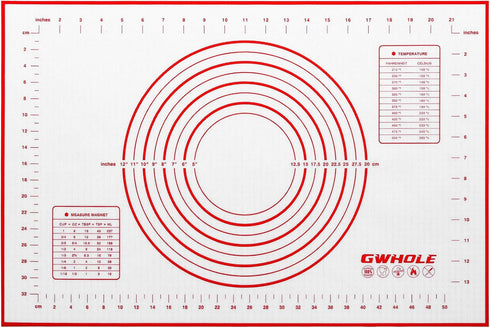 GWHOLE Silicone Baking Mat Large Baking Mat Set Food Safe Silicone Baking Sheets Reusable Nonstick Bakeware Mats for Cookies, Macarons, Bread and ...