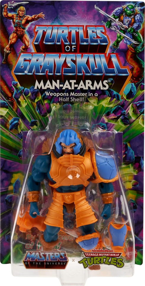 Masters of the Universe Origins Turtles of Grayskull Man-At-Arms Action Figure Toy, 16 Articulations, TMNT & MOTU Crossover with Accessories...