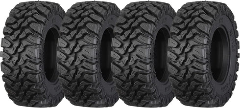 4PCS 1.33 Inch Rubber Butyl Rain Forest Mud Tire with Sponge Liner for 1/18 1/24 Scx24 Fcx24 TRX-4M Bronco RC Car Wheel Upgrade Accessories...