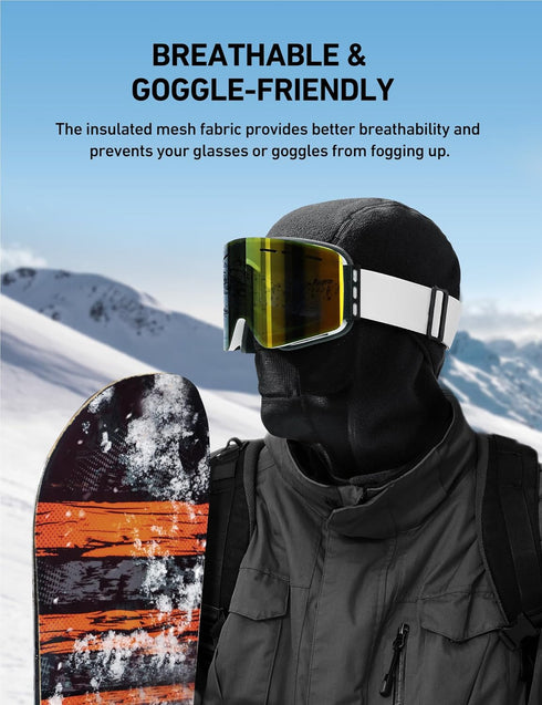 AstroAI Balaclava Ski Mask Winter Fleece Thermal Face Mask Cover for Men Women Warmer Windproof Breathable, Cold Weather Gear for Skiing, Outdoor ...