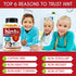 Hint Brain Memory Supplements for Kids & Teens, Omega 3 Brain Health, Focus & Eye Support Vitamins, Low Sugar 60 Gummies Support Attention & Conce...