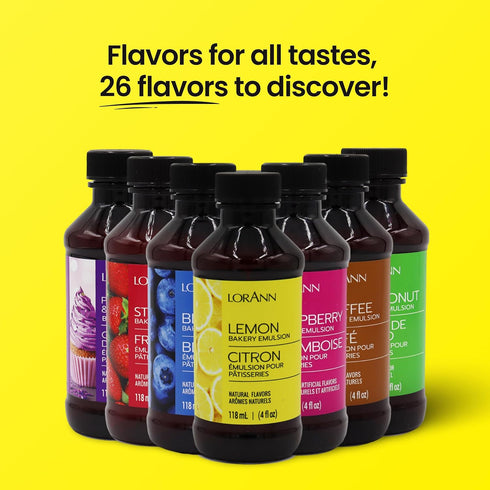 Lorann Oils Lemon Bakery Emulsion: Tangy Lemon Essence, Perfect for Amplifying Citrus Tones in Cakes, Cookies & Desserts, Gluten-Free, Keto-Friend...