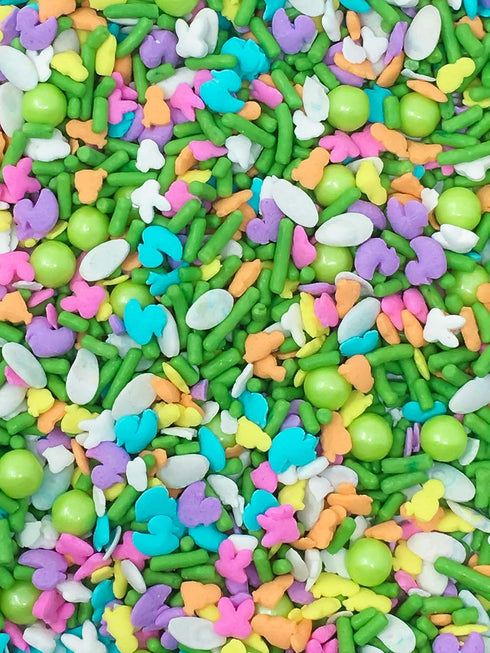 Easter Spring Ducks Flowers Bunny Head Edible Confetti Sprinkles Cake Cookie Cupcake IceCream Donut Quins 4oz...