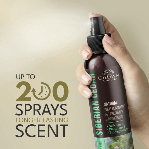 Natural Cedar Oil Spray— Non Toxic Cedar Essential Air Freshener Spray for Closets, Cedarwood, Rooms,Toilet & Laundry—Safe to Use around Children ...