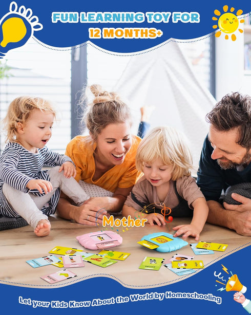 bravokids Toddler Toys Talking Flash Cards for 1 2 3 4 5 6 Year Old Boys and Girls, Autism Sensory Toys for Autistic Children, 224 Sight Words Spe...