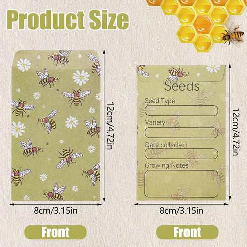 160 Pcs Seed Envelopes Self Sealing Seed Packets 3.15 x 4.72 Inch Seed Saving Envelopes for Flower Vegetable Seeds Storage...