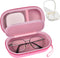 Portable 2 in 1 Contact Lens Case and Glasses Case, Traveling Contact Cases Bag Box Holder with Soak Storage Kit Included Built-in Mirror, Tweezer...