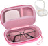 Portable 2 in 1 Contact Lens Case and Glasses Case, Traveling Contact Cases Bag Box Holder with Soak Storage Kit Included Built-in Mirror, Tweezer...