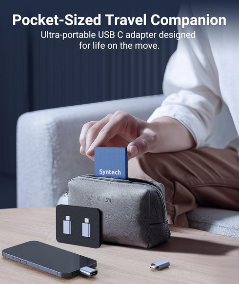 Syntech USB C Male to USB3 Female Adapter Compatible with iPhone 16 Pro Max iMac 2021, iPad Pro 2021, MacBook Pro 2020 / Air 2020 and Other Type C...