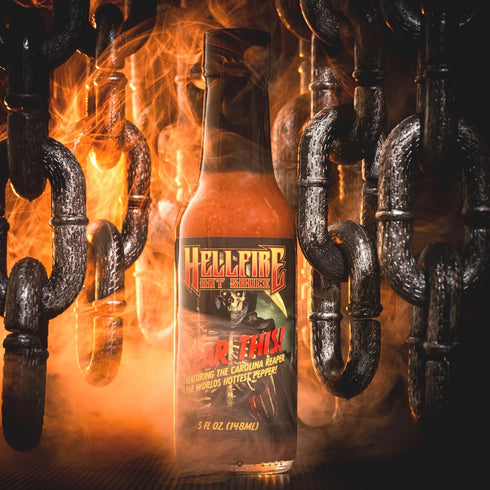 Hellfire Fear This! Award Winning Carolina Reaper Hot Sauce, 148ml...