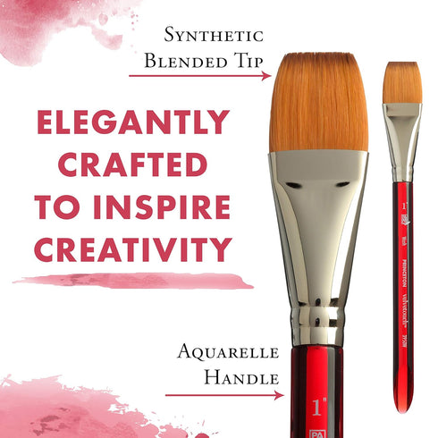 Princeton Velvetouch Artiste, Mixed-Media Brush for Acrylic, Watercolor & Oil, Series 3950 Wash Luxury Synthetic, Size 1 inch...