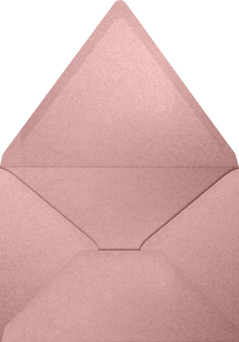 LUXPaper A6 Contour Flap Invitation Envelopes | 4 3/4" x 6 1/2" | Misty Rose Metallic | 84lb. Text | 50 Qty...