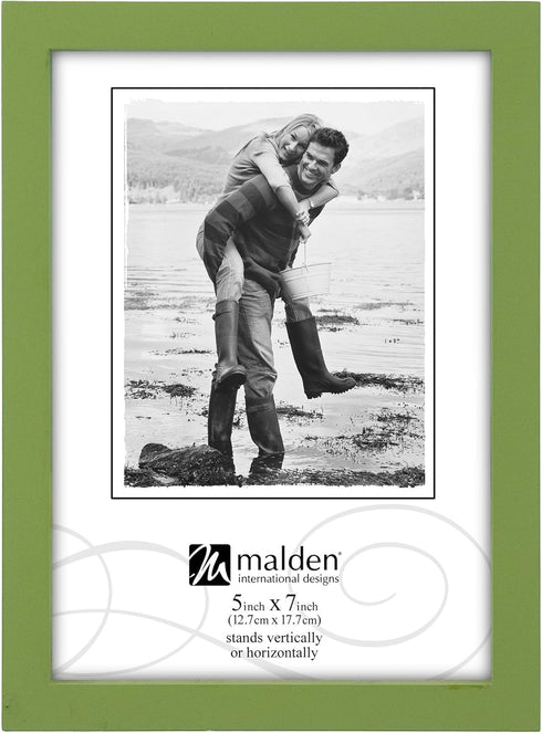 Malden International Designs Green Concept Wood Picture Frame, 5x7, Green...