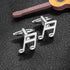 Silver Tone Music Cufflinks For Men with gift box....