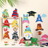 Juexica 32 Pcs Magnetic Diamond Painting Interchangeable Standing Posture Gnome Decor DIY Seasonal Gnome Sign Holiday Tiered Tray Decoration with ...