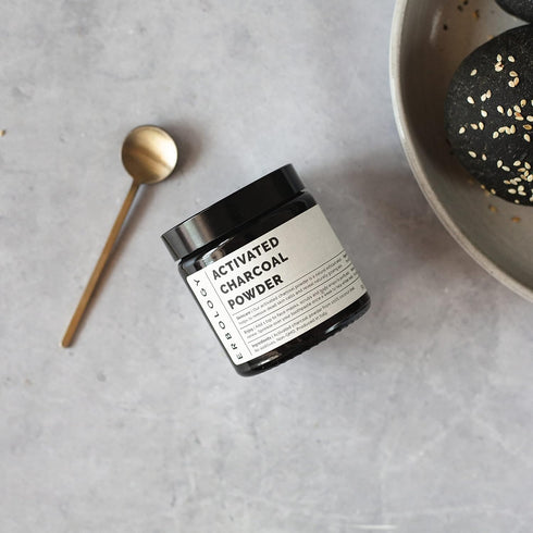 Erbology Activated Charcoal Powder 1.8 oz - Teeth Whitening - Add to Face Masks, Toothpaste and Body Wraps for Natural Exfoliation - Natural Diges...