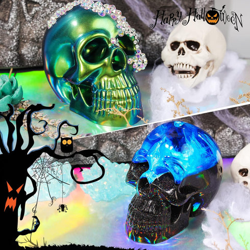 LET'S RESIN Silicone 3D Large Skull Shape Molds, Skeleton Skull Epoxy Resin Mold for Candle Making, Home Decor, Outdoor, Resin Casting Art Crafts...