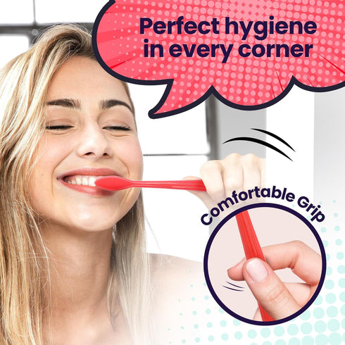 SANGSI Embossed Bristle Toothbrush, Soft Toothbrushes for Adults - Sensitive Teeth and Gums Care - Perfect Travel Essentials – Bubble Bubble Fresh...