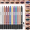 Petansy Cream Eyeshadow stick Eye Set, 12Pcs Colored Glitter Eyeshadow Stick Eyeliner Pencil, Long Lasting Waterproof Pearlescent Eyeshadow Eye Ma...