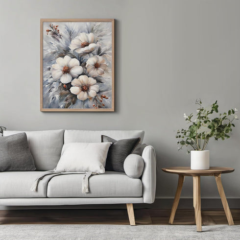 Posterizer 1 pcs-dainty flowers in nature -oil painting style-10-Floral & Botanical Art-Landscape & Nature Art-Living Room Bedroom Decor- unframed...