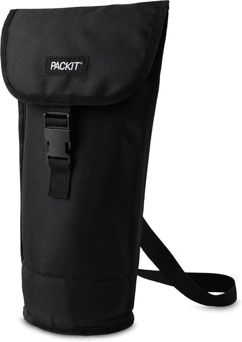 PackIt Freezable Wine, Black Bag, Large...