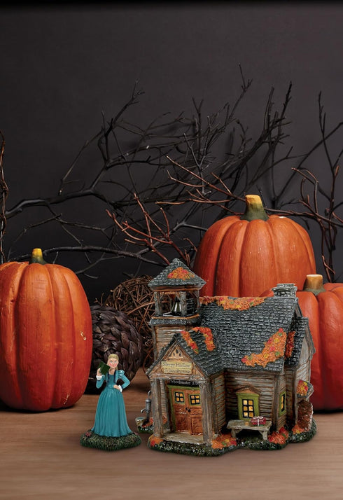 Department 56 Snow Village Halloween Accessories Katrina Van Tassel Figurine- Resin Hand Painted Crafted Collectible Halloween Village House Mini ...