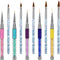 Mudder 10 Pieces 3D Nail Brushes Set Nail Liner Ombre Brush Nail Painting Design Pen Brushes Acrylic Rhinestone Handles Nail Pens...