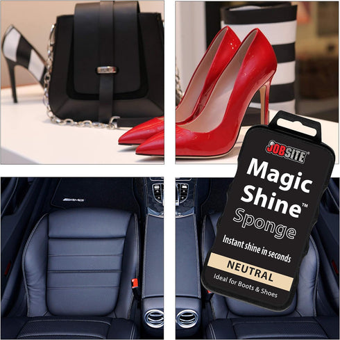 JobSite Instant Express Leather Boot & Shoe Shine Sponge - Neutral...