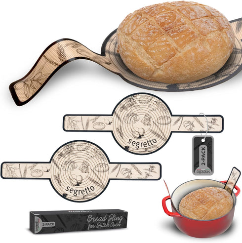 Silicone Bread Sling 2-Pack Bread Sling Dutch Oven Silicone 500 Degrees Sourdough Silicone Bread Sling Dutch Oven Silicone, Silicone Bread Mat for...