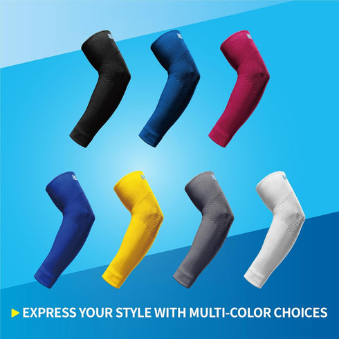 LP SUPPORT 668 Elbow Compression Sleeve Brace - Tennis and Golfer’s Elbow, Tendonitis - For Workouts, Sports & Weightlifting - for Pain Relief Men...