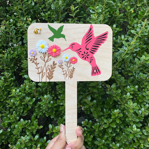 Hummingbird Stencil Set for Crafts, Reusable Silhouette Patterns for Painting Wood, Walls and Garden Decor...