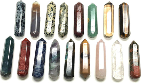60MM All Natural Gemstone Crystal 2"+ Wand and Velvet Pouch (Smoky Quartz)...