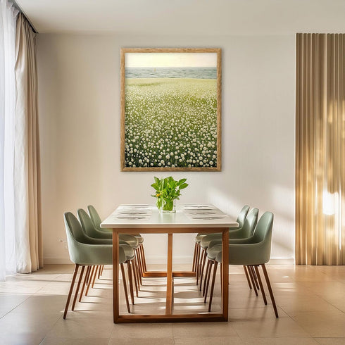 Posterizer 1 pcs-open landscape by a field of delicate white blossoms 2-Collectibles & Fine Art-Landscape & Nature Art- Gift for Men Women Entrepr...