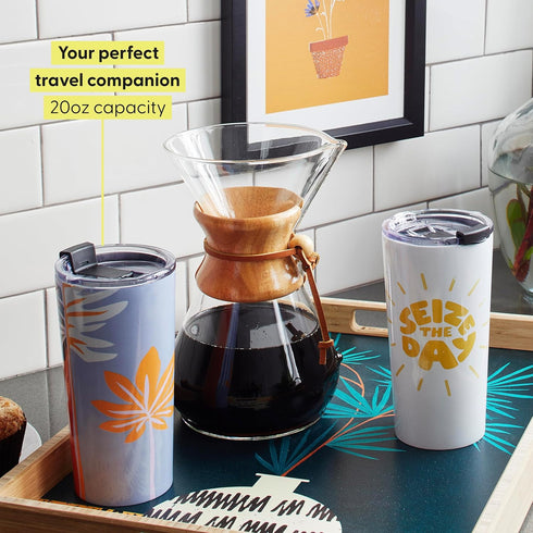 Society6 Travel Mug - Insulated Coffee Mugs with Lids by Monika Strigel - 20 oz Reusable Coffee Cup, Double-Wall Vacuum Insulated Coffee Tumbler, ...
