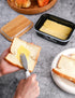 Butter Dish with Lid for Countertop, AISBUGUR Metal Butter Keeper with Stainless Steel Multipurpose Butter Knife, Large Butter Container with Doub...